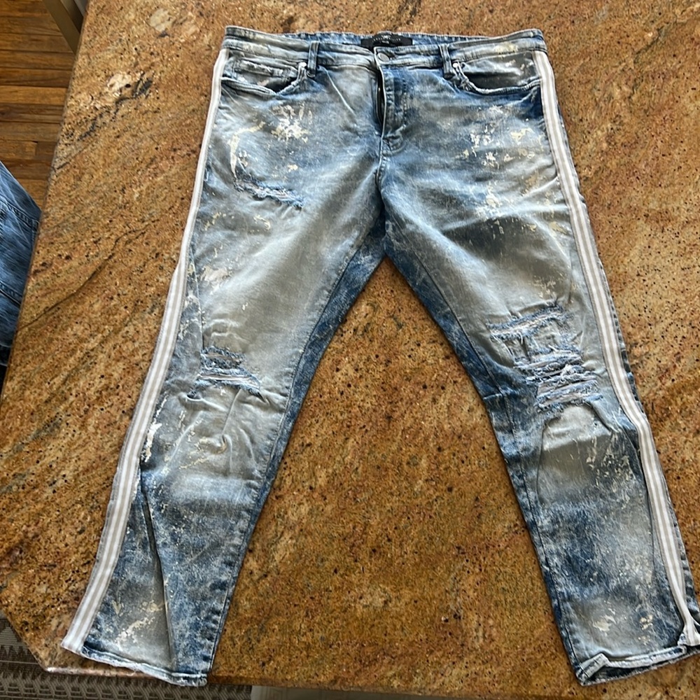 Jordan Craig Sean Sparta Striped Denim-Triple White
